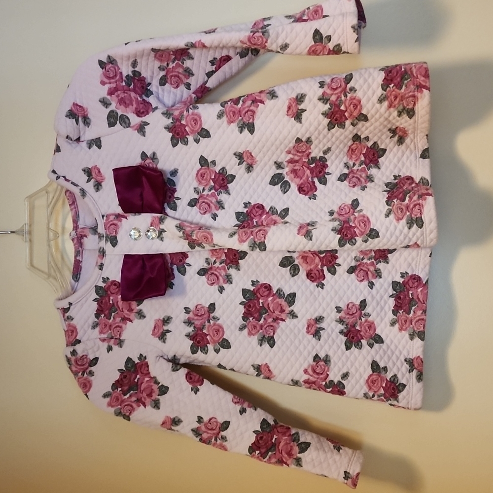 Kids Headquarters quilted top Pink Floral Size 6x